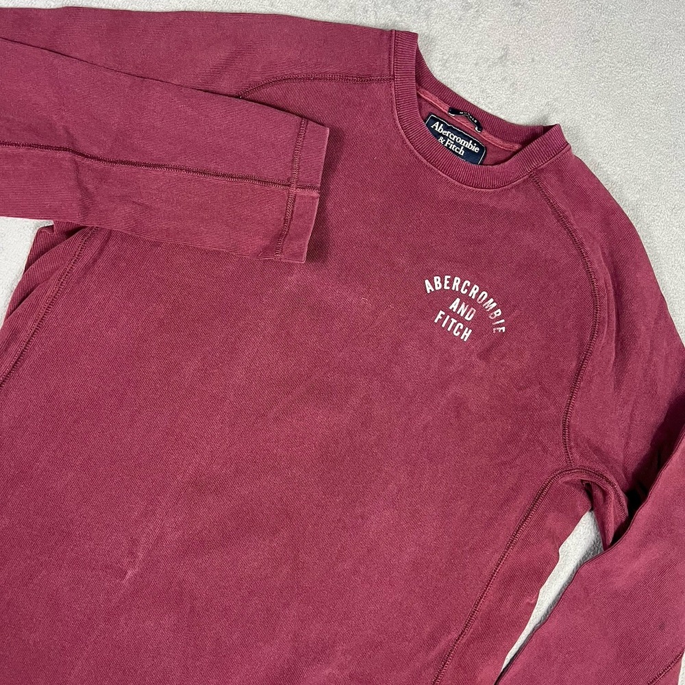 Vintage Abercrombie Fitch Shirt Mens Large Red Muscle Long Sleeve Top